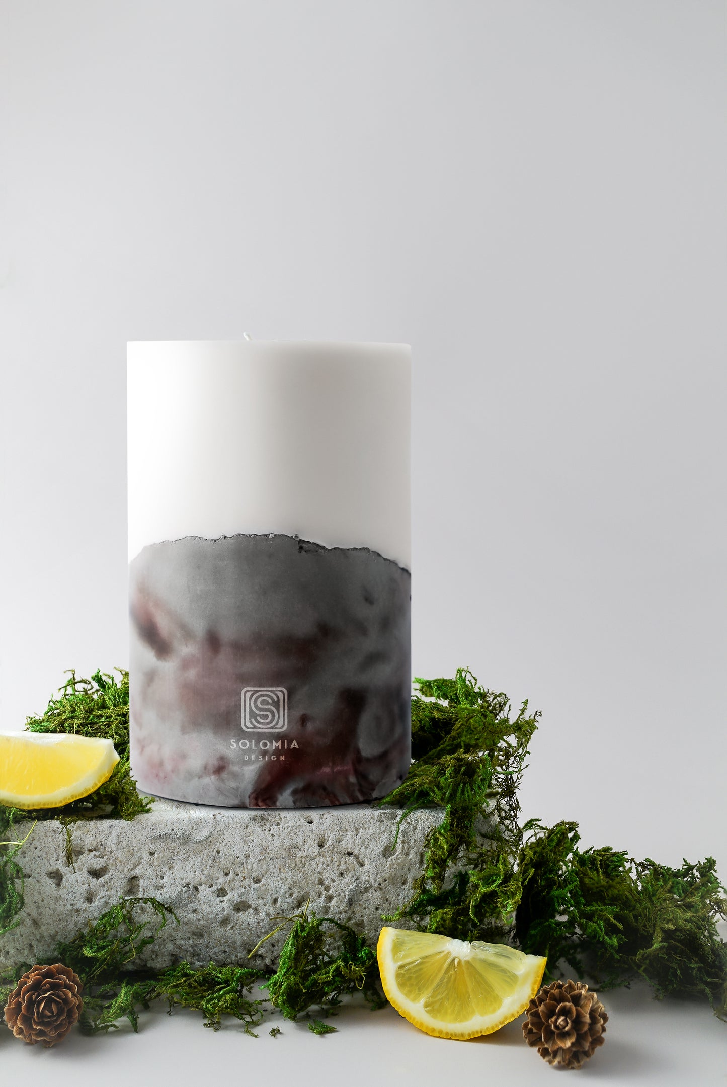 Concrete Black Designer Candle XL