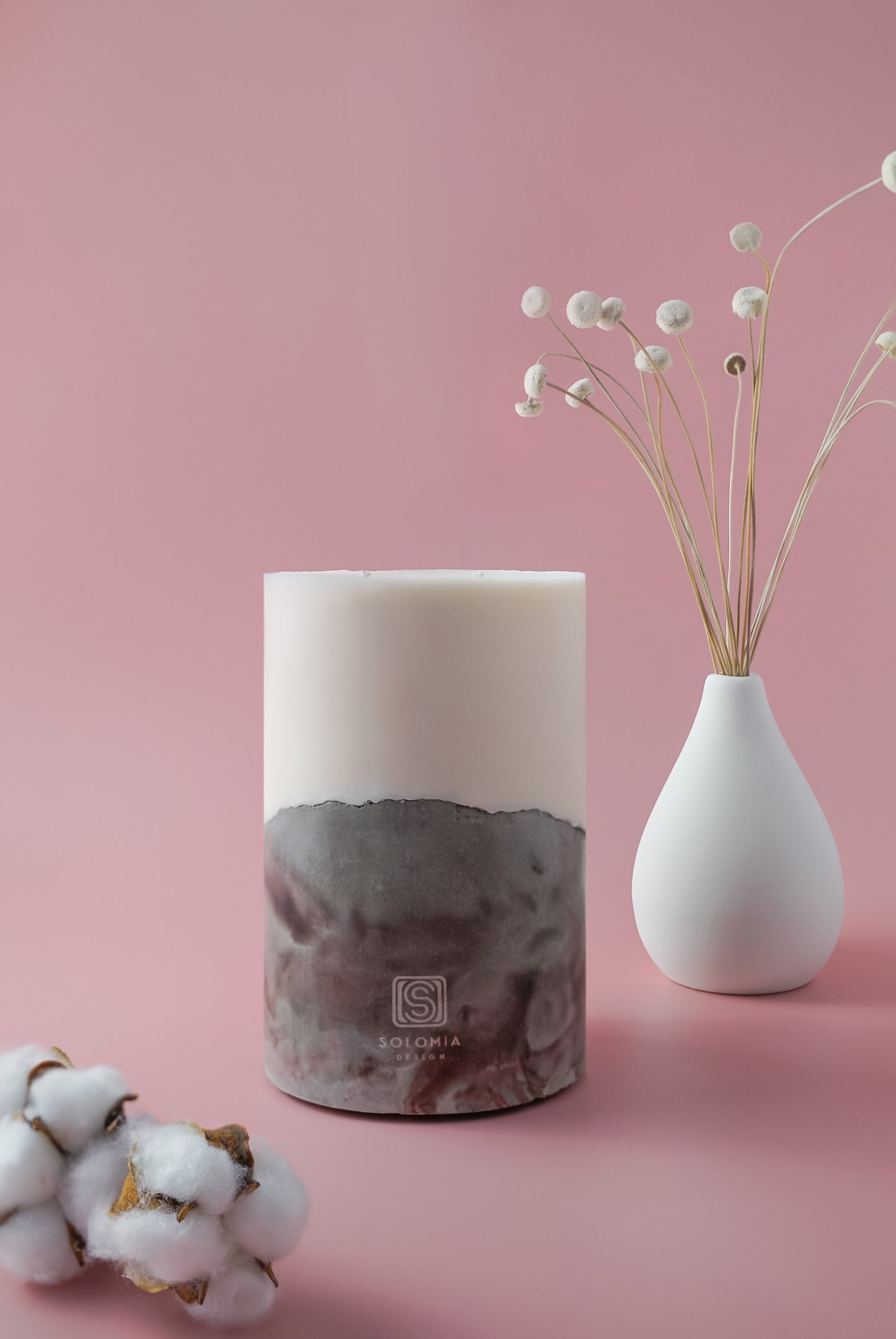 Concrete Black Designer Candle XL