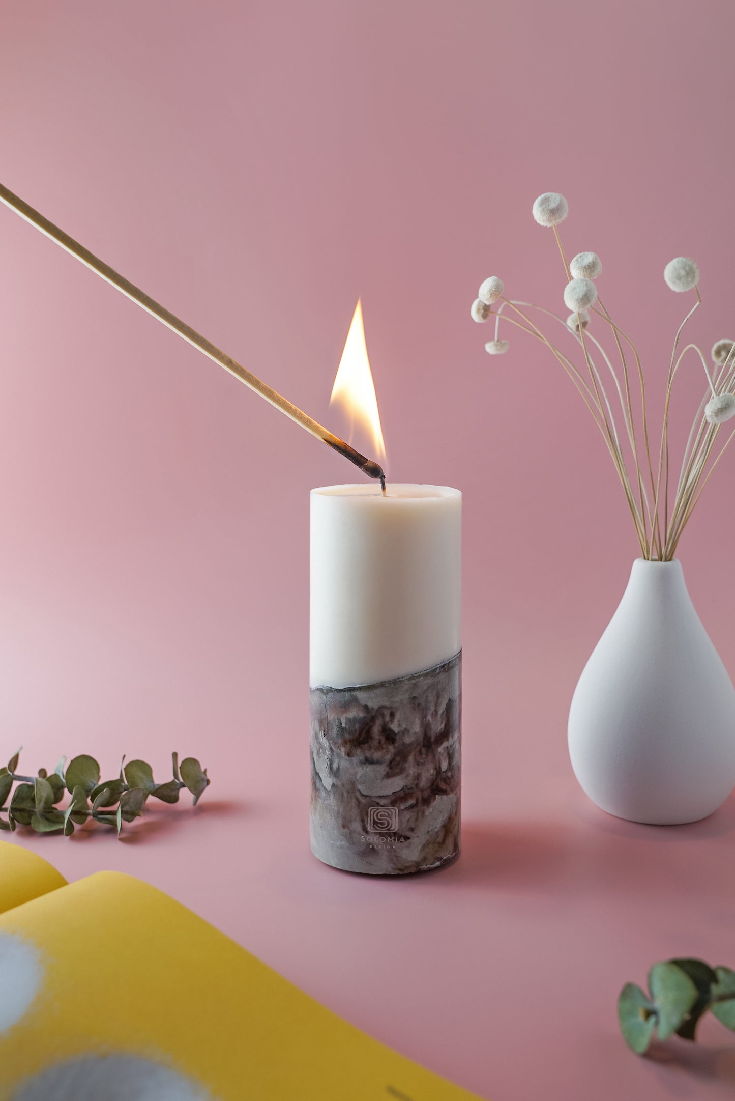 Concrete Brown Designer Candle M