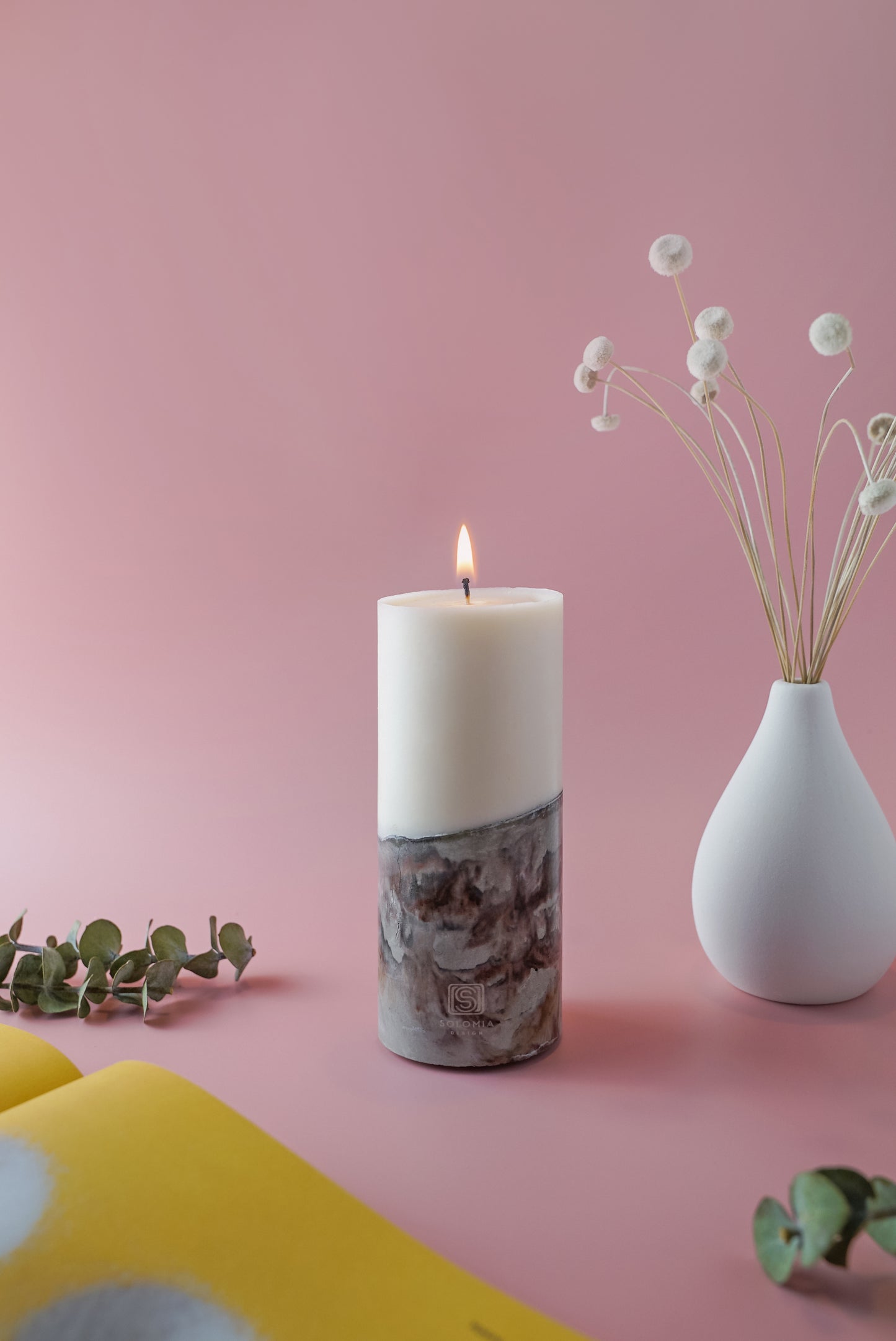 Concrete Brown Designer Candle M