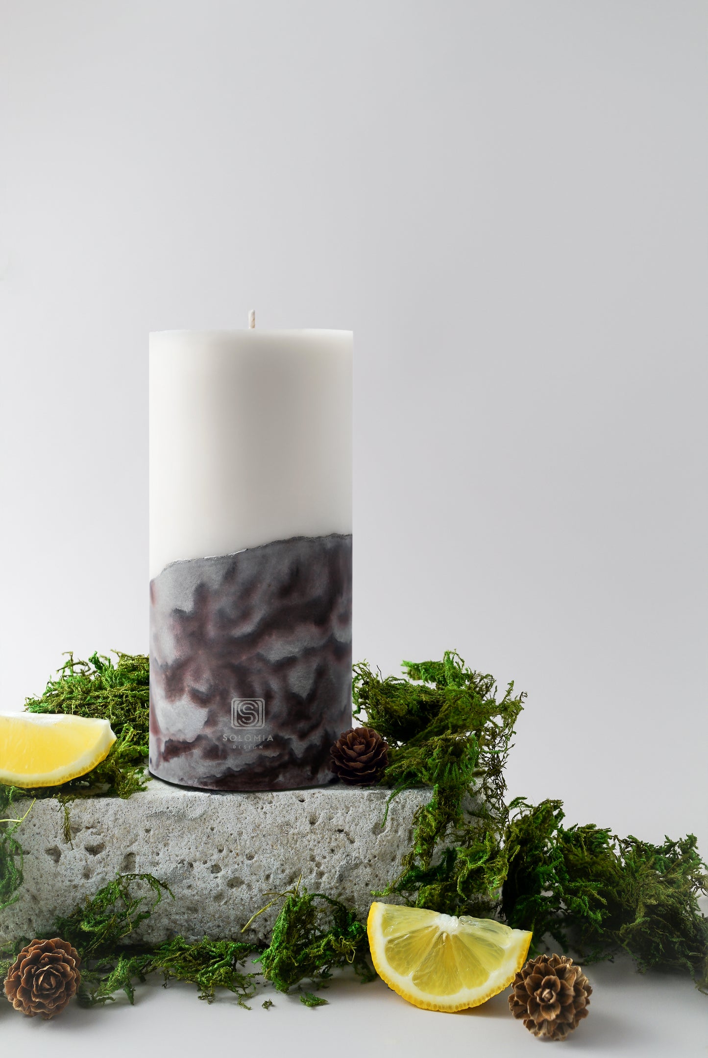 Concrete Black Designer Candle L