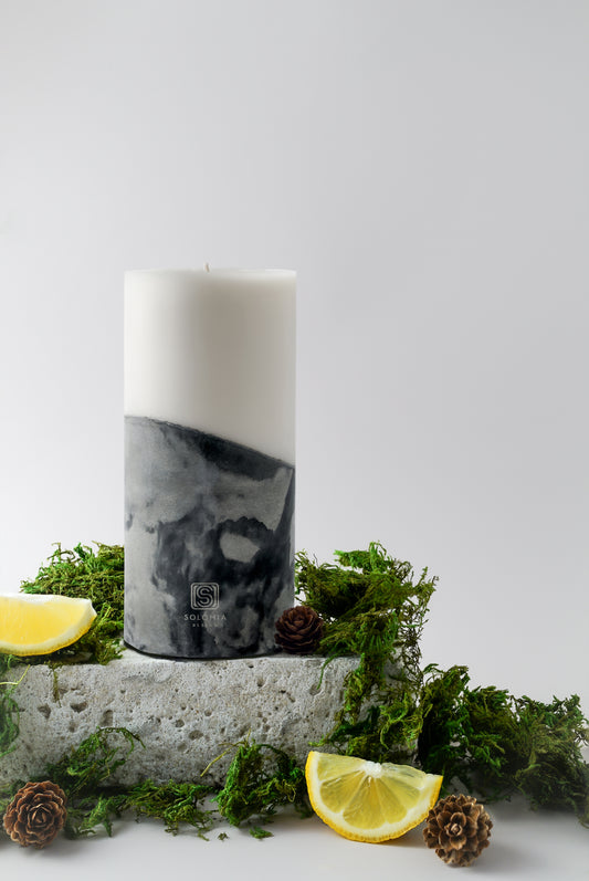 Concrete Black Designer Candle L