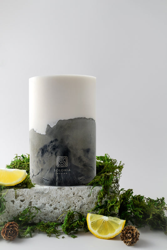 Concrete Black Designer Candle XL