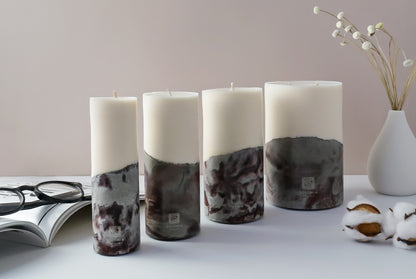 Gift Set, Concrete Designer Candle Brown 2.5 in / M