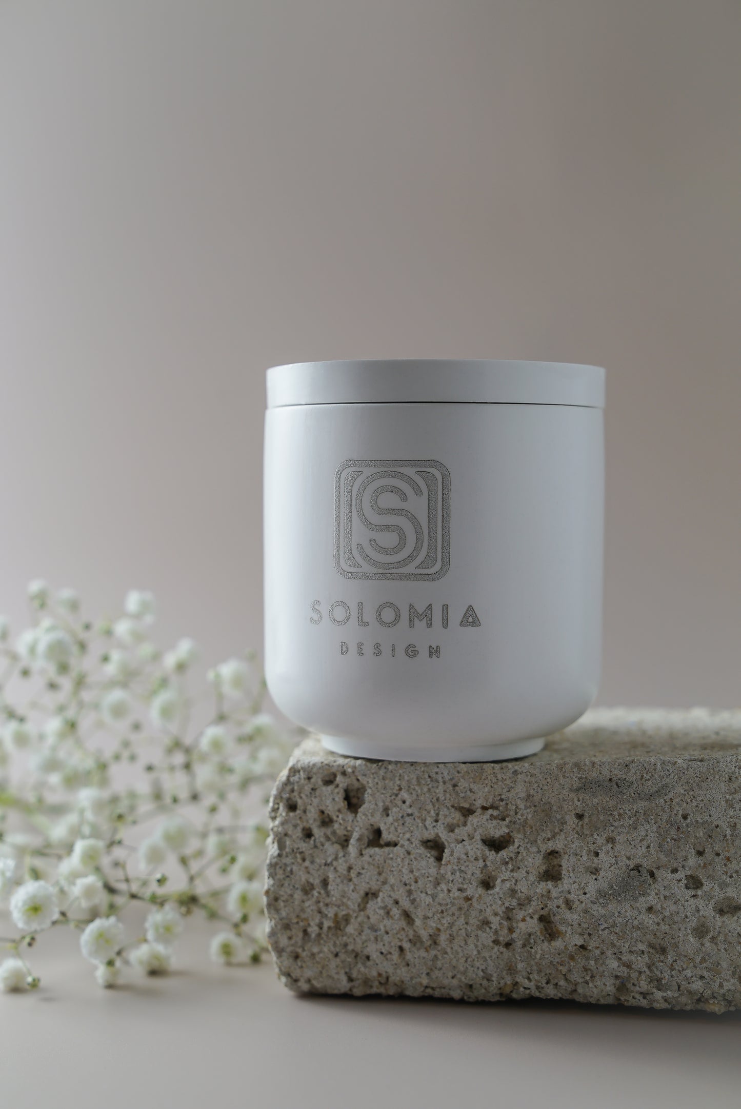 Minimalism Grey Aroma Candles Gypsum