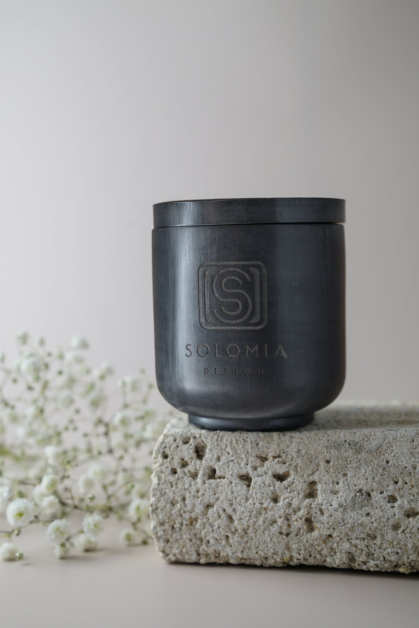 Minimalism Grey Aroma Candles Gypsum