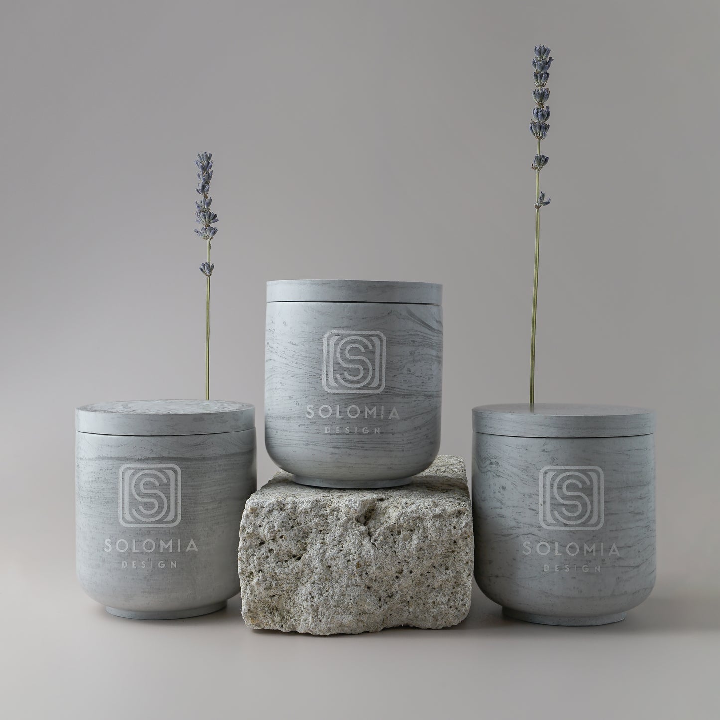 Minimalism Grey Aroma Candles Gypsum