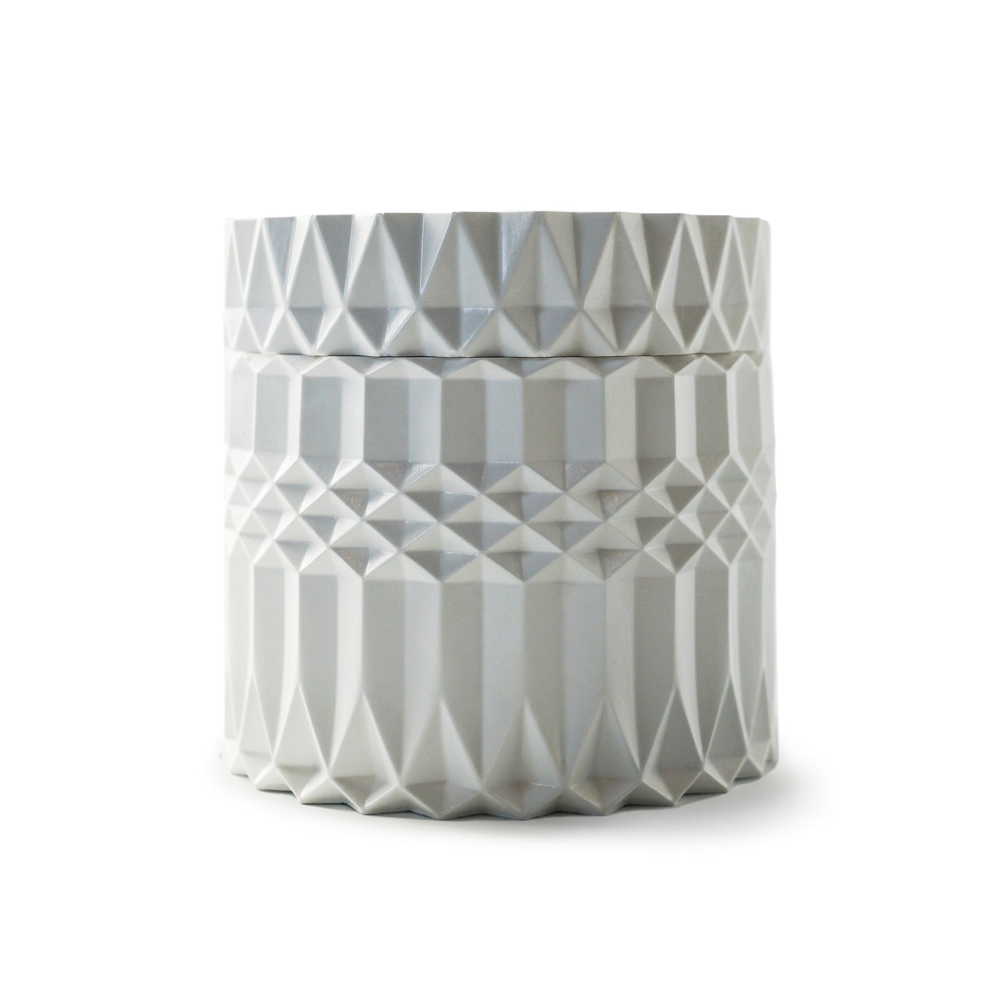 Geometry of Light White Aroma Candles Gypsum