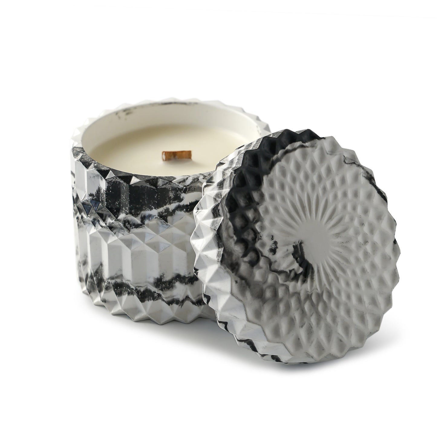 Geometry of Light Monochrome Aroma Candles Gypsum