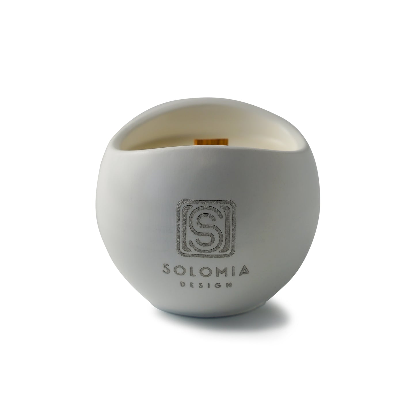 Sphere White Aroma Candles Gypsum