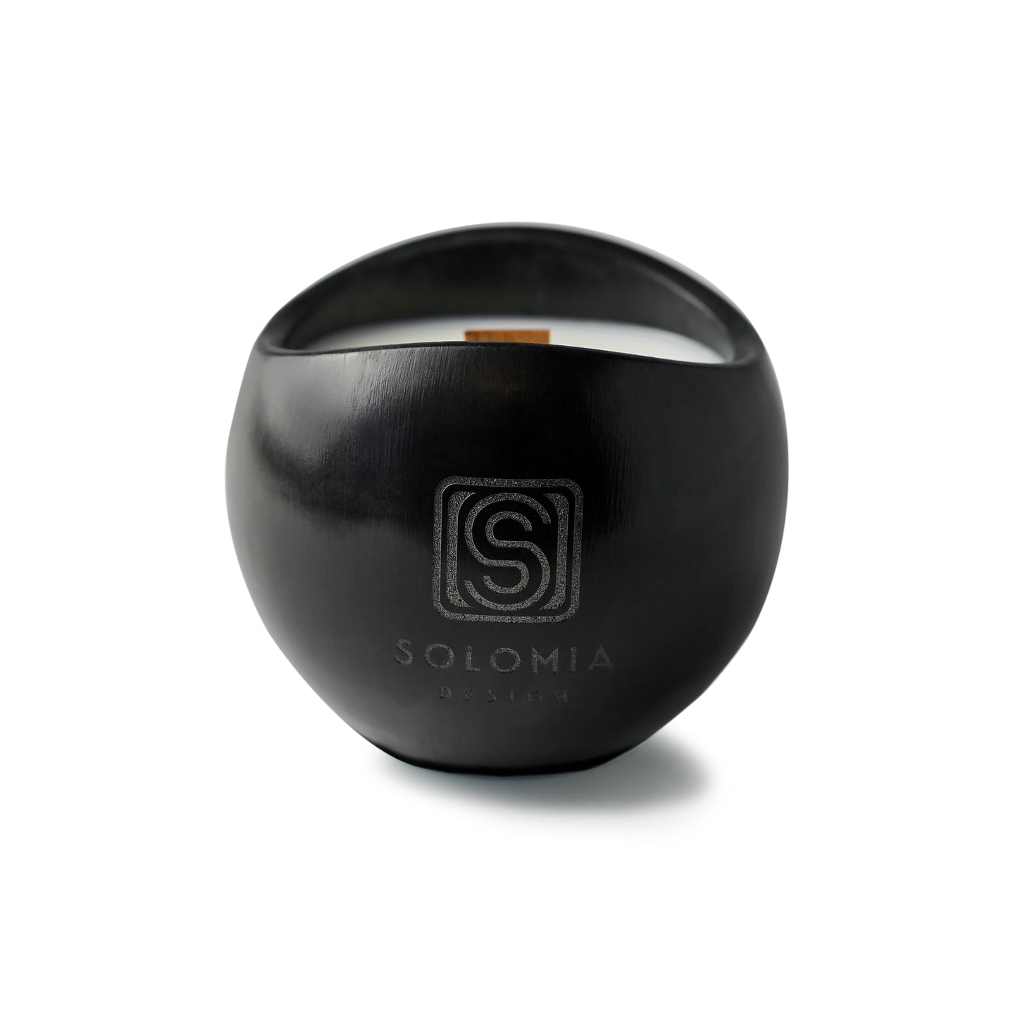 Sphere Black Aroma Candles Gypsum