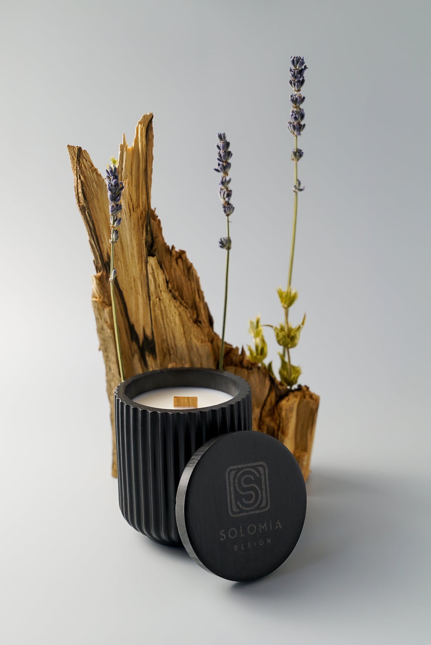 Conciseness Black Aroma Candles Gypsum