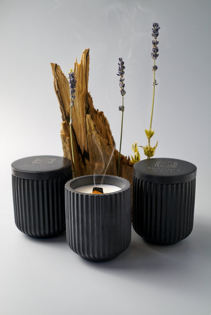 Conciseness Black Aroma Candles Gypsum