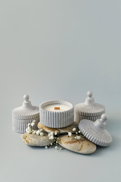 Vintage Grey Aroma Candles Gypsum